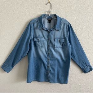Lane Bryant lightweight denim button down 18W/20W